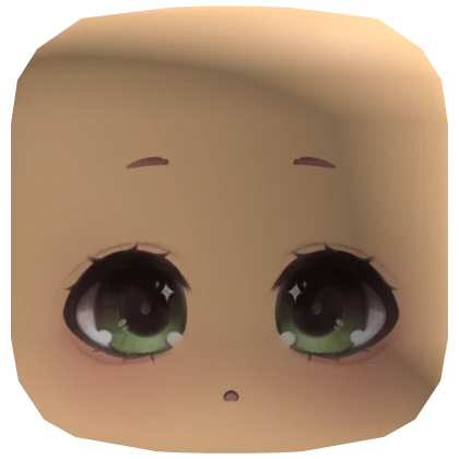 ♡ Chibi kawaii summer green eyes face