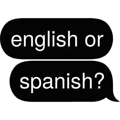 english or spanish? Text