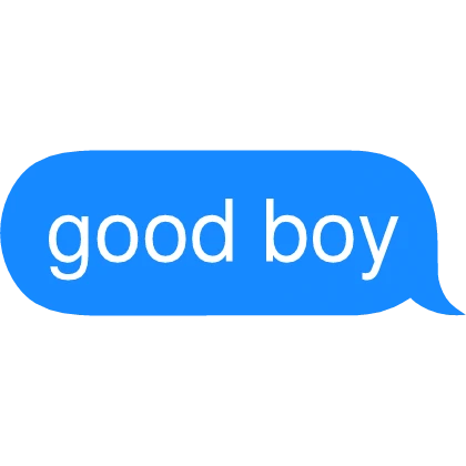 good boy Text