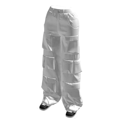 White Cargo Pants w/ Shoes
