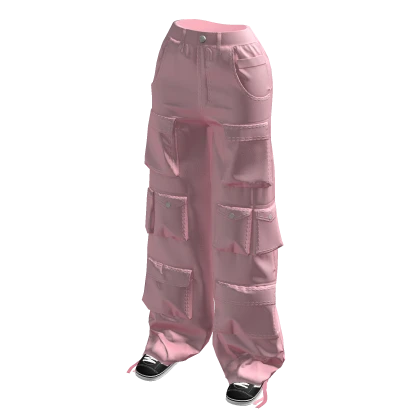 Pink Cargo Pants w/ Shoes