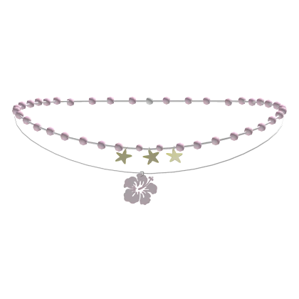 ♡ summer preppy tropical flower necklace