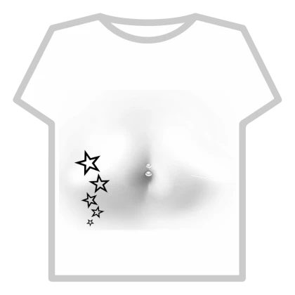 Cute Y2k Star Tattoo W/ Belly Button Piercing 