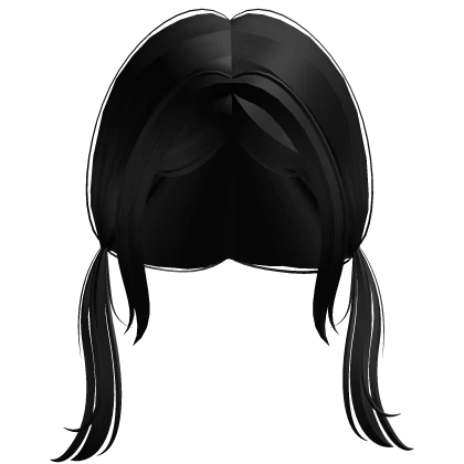 ୨୧ adorable low pigtails black