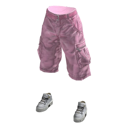 Pink Urban Summer Cargo Shorts