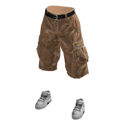 Khaki Urban Summer Cargo Shorts