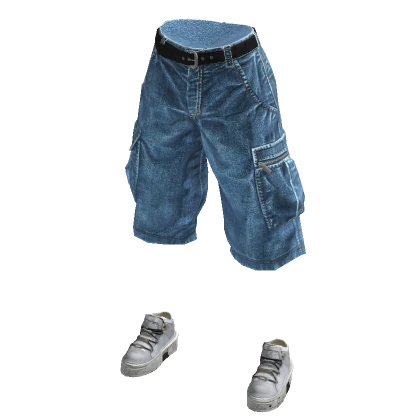 Light Blue Urban Summer Cargo Jorts