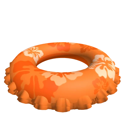 Summer Hibiscus Floatie in Orange