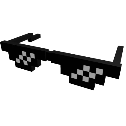 Skaryton Pro Pixelated Glasses Black Deal With It