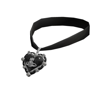 Silver Vintage Saturn pendants in Black