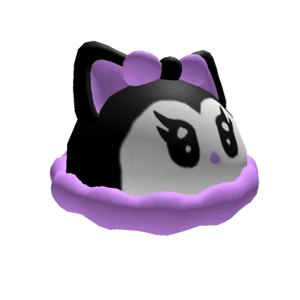 Black and Purple Cute Face Hat