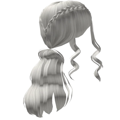 White Braided Dragon Queen Ponytail