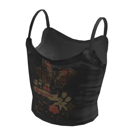 Y2K Butterfly Floral Top