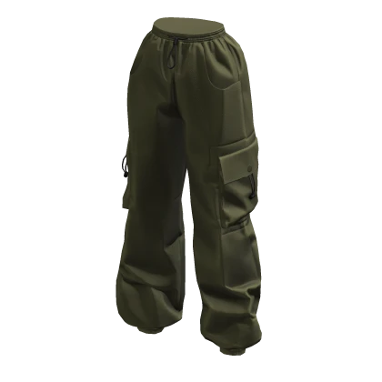Olive Cargo Sweatpants