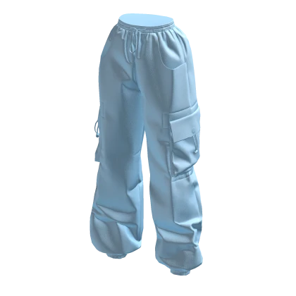 Blue Cargo Sweatpants