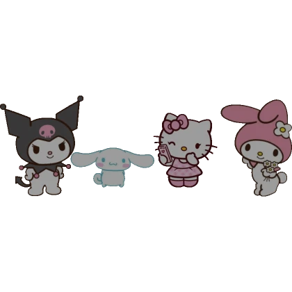 kuromi, cinnamoroll, hello kitty, my melody sanrio