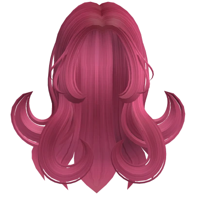 Long Fairytale Cute Curly Hair (Hot Pink)