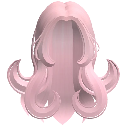 Long Fairytale Cute Curly Hair (Light Pink)