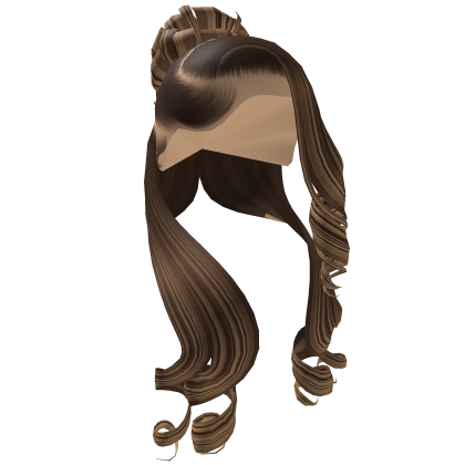 Curly Bun Half Up Half Down *Brown Highlights*