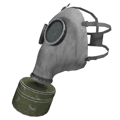 Old Vintage White/Gray Gas Mask