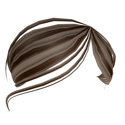 Wavy swept fringe in highlights brown and blonde