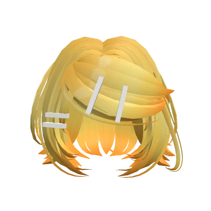 Messy Yellow Bob Hair with Hair Clips- Rin