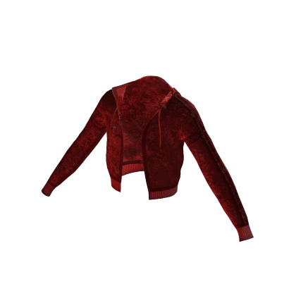 Y2K Red Velour Tracksuit Top