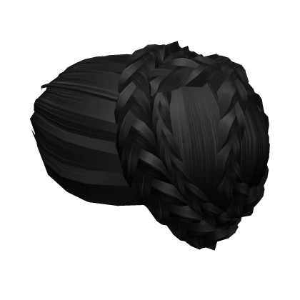 Black Braided Coronation of the Princess Hair