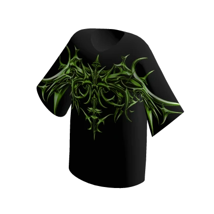 Emo T-Shirt Y2K Chrome Futuristic Green