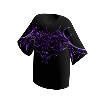 Emo T-Shirt Y2K Chrome Futuristic Purple