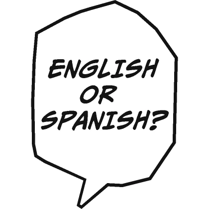 english or spanish? Text