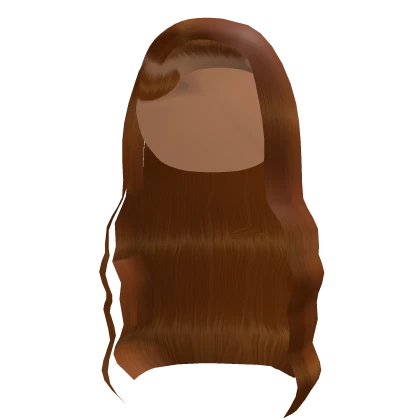 Sleek Side Part Curled Wig In Ginger