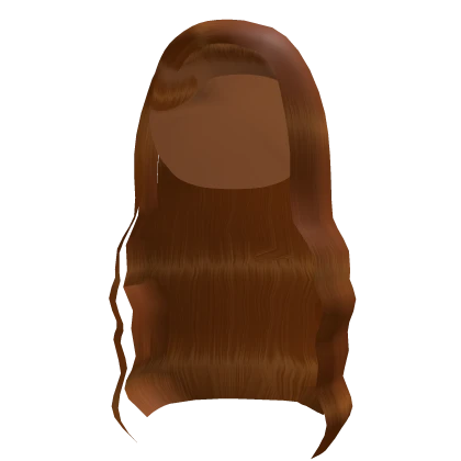 Sleek Side Part Curled Wig In Ginger