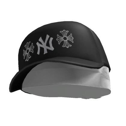 Chrome NY Tilted Cap w Durag