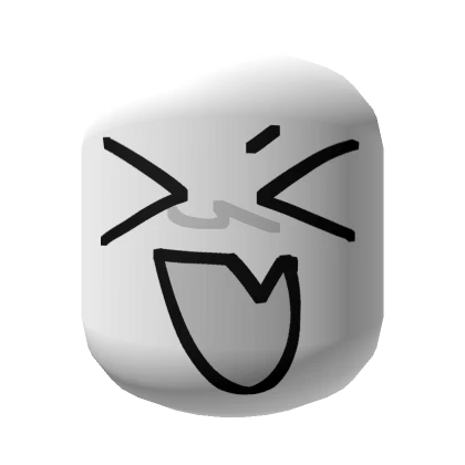 Excited Cute Goober Happy Screaming Face [White]