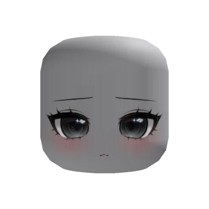 shy kawaii chibi face (recolorable)