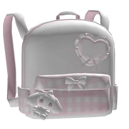 Pink Bunny Plaid Bow Kawaii Backpack 3.0