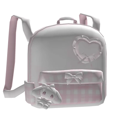 Pink Bunny Plaid Bow Kawaii Backpack 1.0