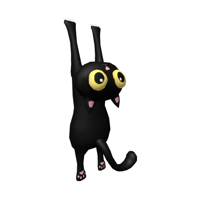 Back Scratching Black Cat