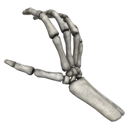 White Skeleton Hand on face