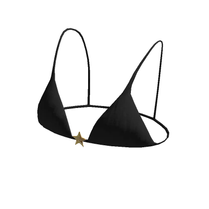 Black Bikini Gold Starfish