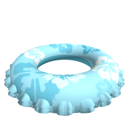 Summer Hibiscus Floatie in Light Sky Blue