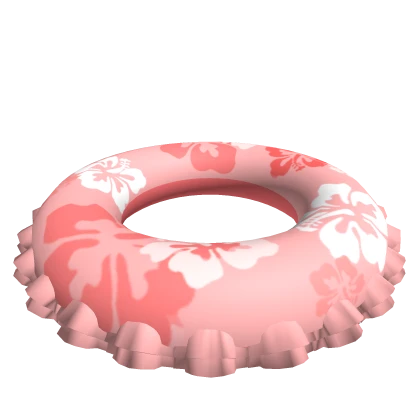 Summer Hibiscus Floatie in Light Salmon Red