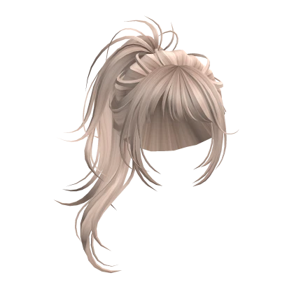 Platinum Blonde Messy Ponytail