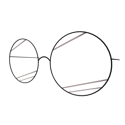 Low Round Glasses Black