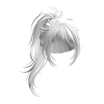 White Messy Ponytail