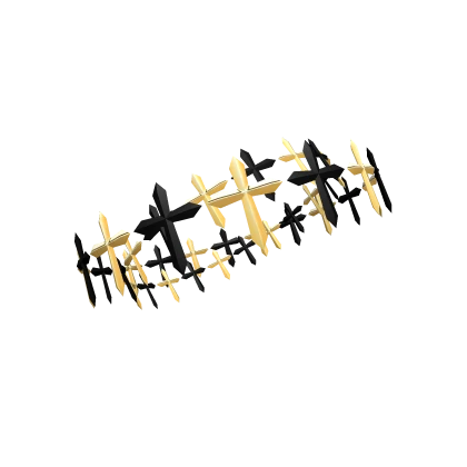 Double Gold and Black Cross Halo