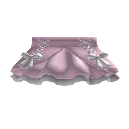 Pink & White Ruffle Cute skirt With Bows †