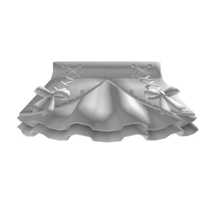 White Ruffle Cute skirt With Bows †