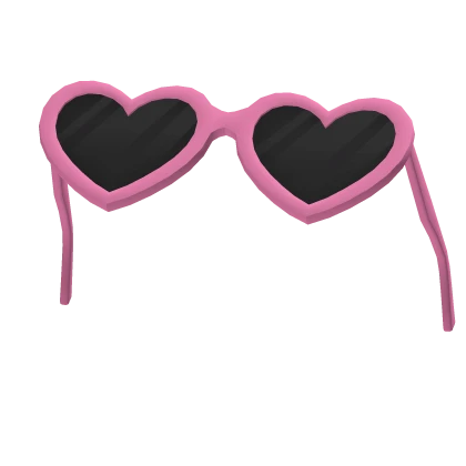 Pink Heart Sunglasses on Head 🩷